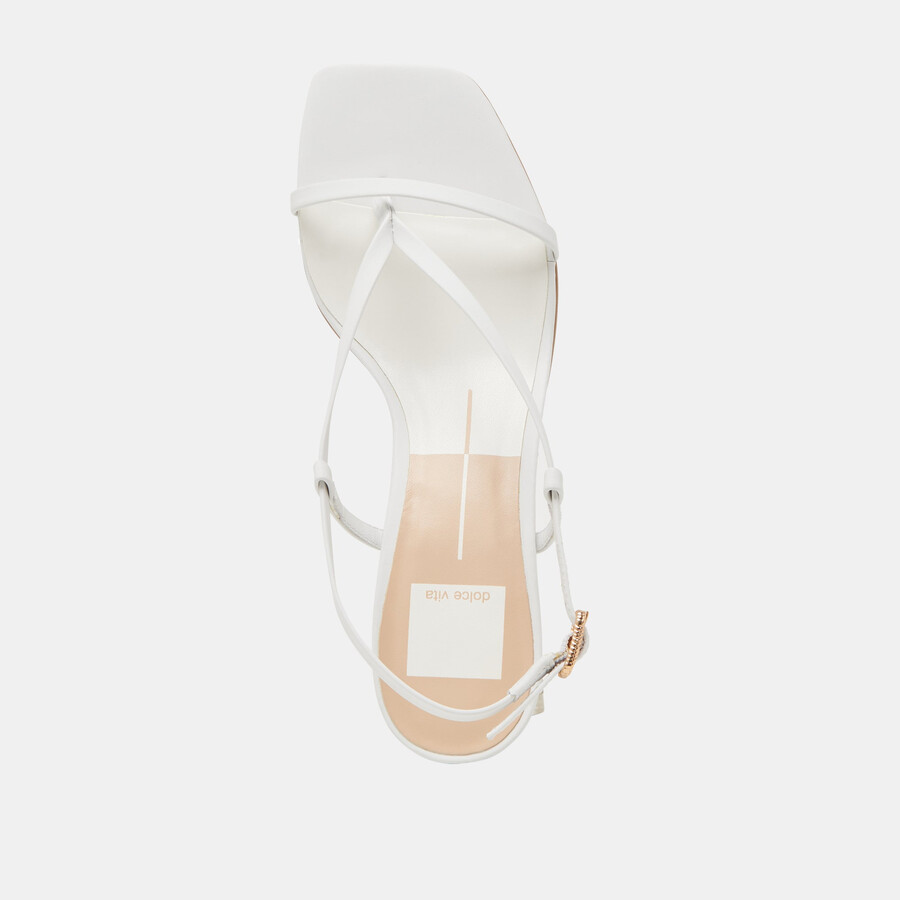 laury heels true white leather