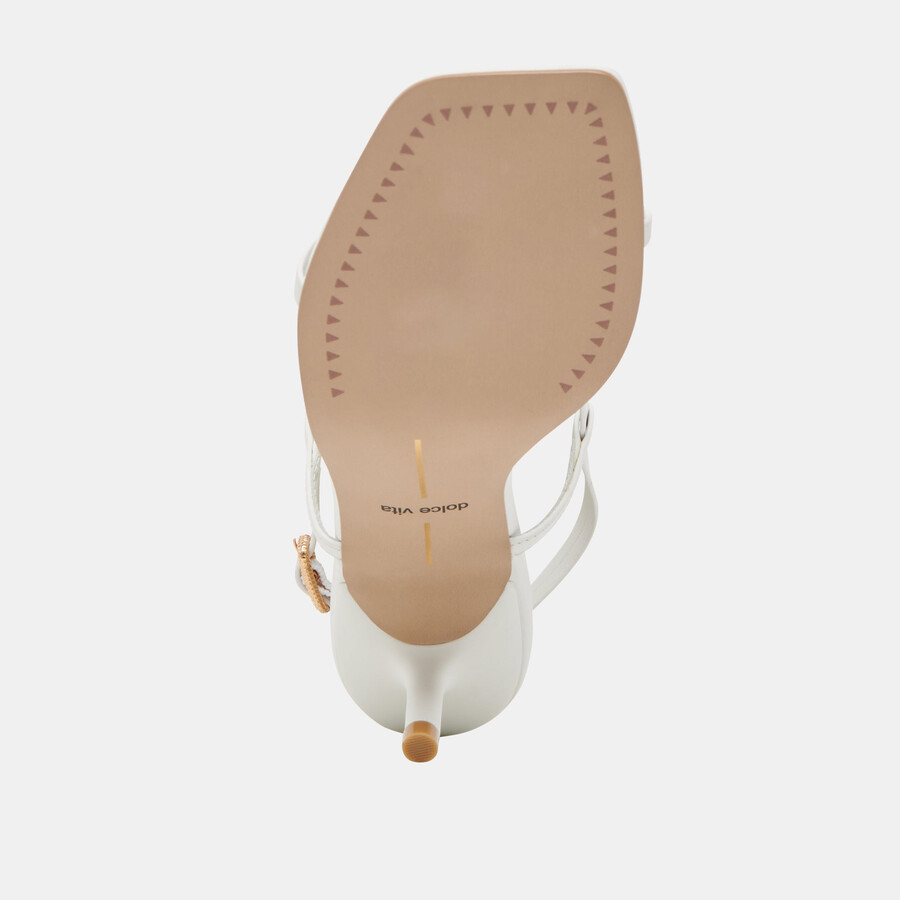 laury heels true white leather