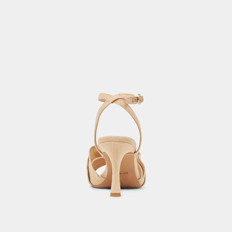 lunete heels lt natural woven raffia