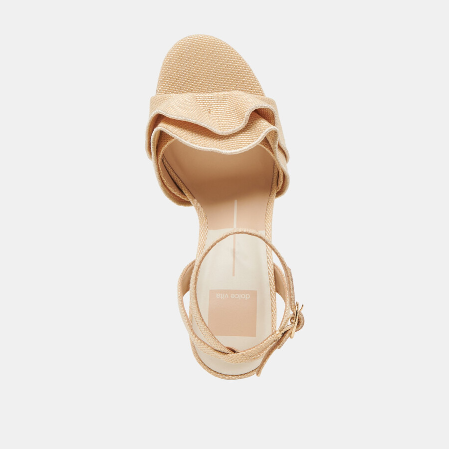 lunete heels lt natural woven raffia