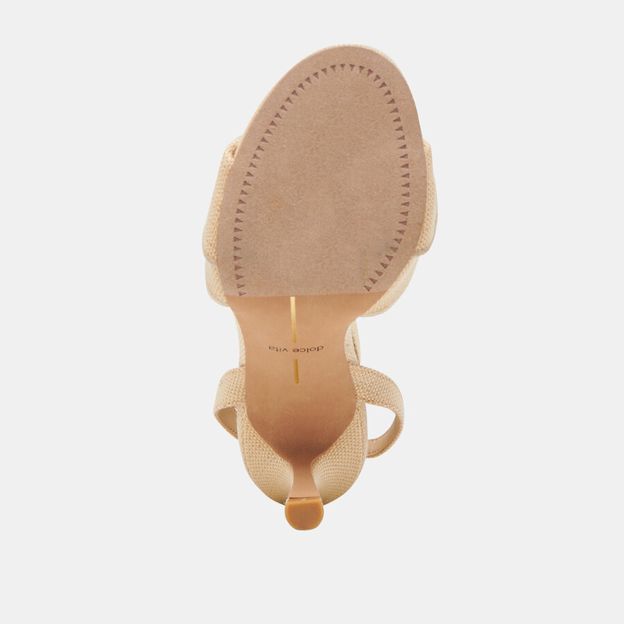 lunete heels lt natural woven raffia