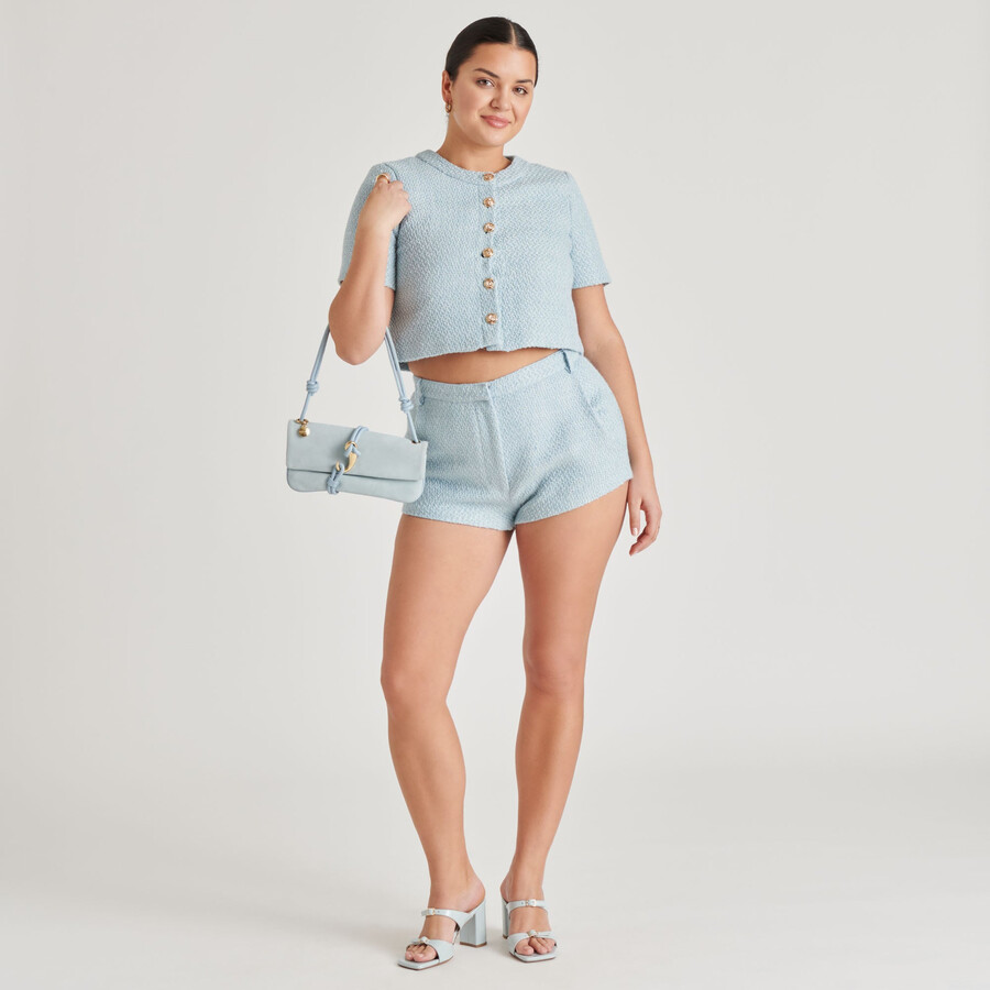 shane heels ice blue crinkle patent