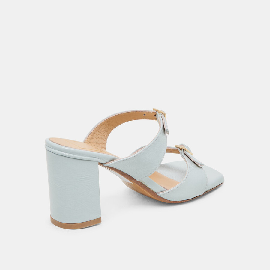 shane heels ice blue crinkle patent
