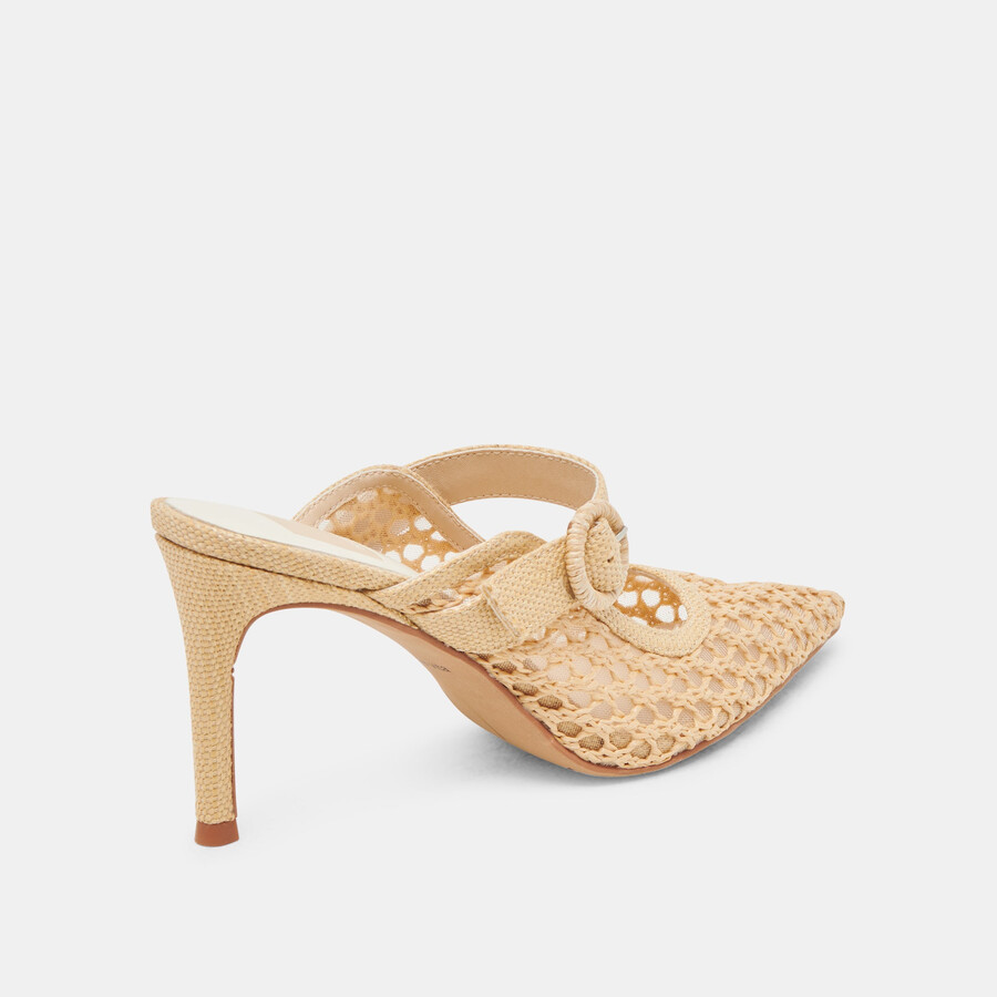 keekee heels lt natural woven raffia