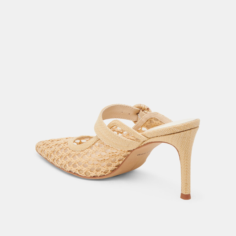 keekee heels lt natural woven raffia