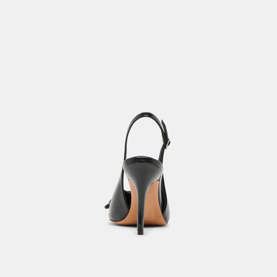 geena heels black leather