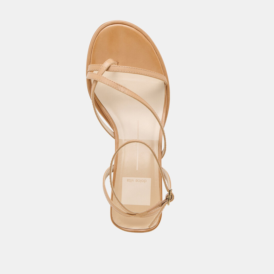morah wide heels cafe leather