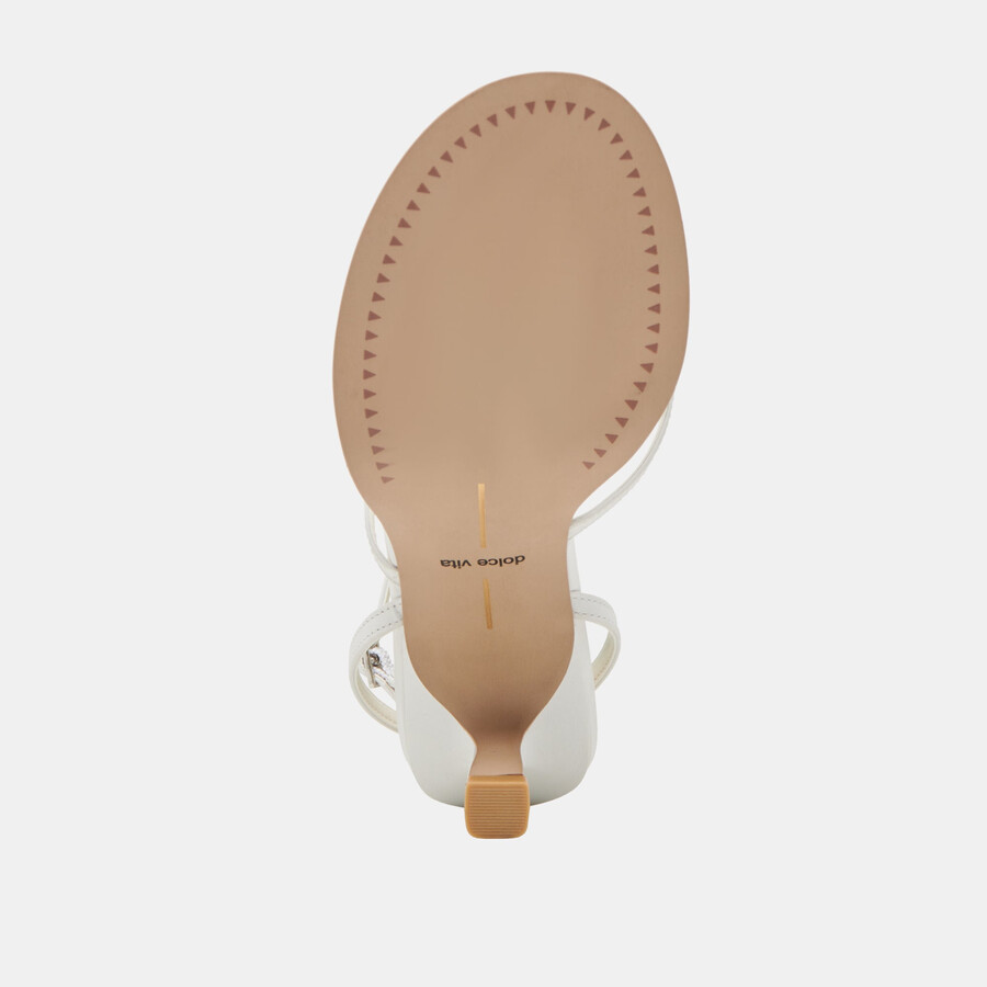 morah wide heels true white leather