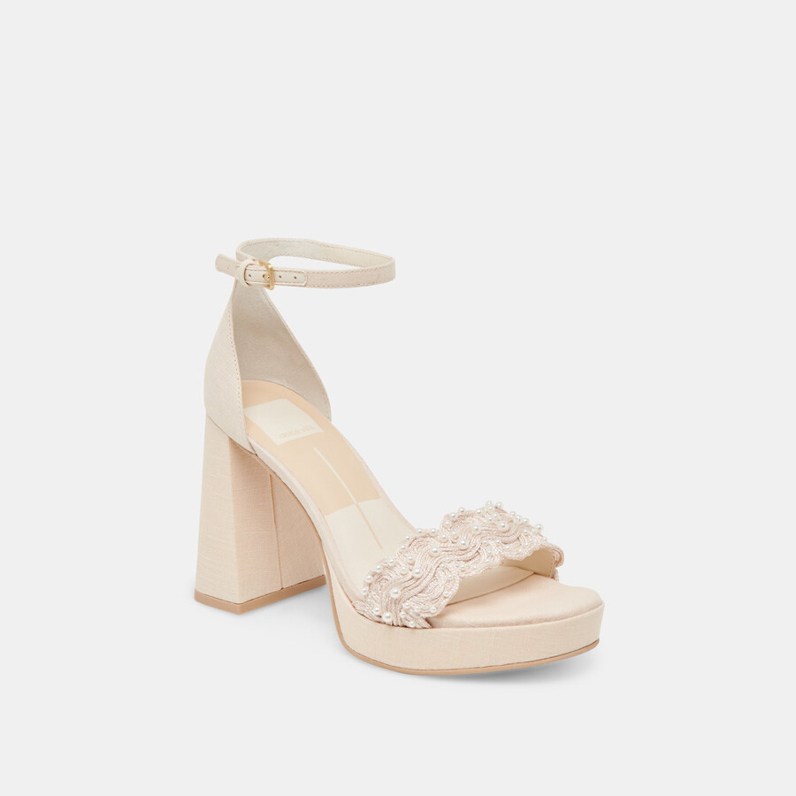 peltin pearl heels vanilla woven raffia