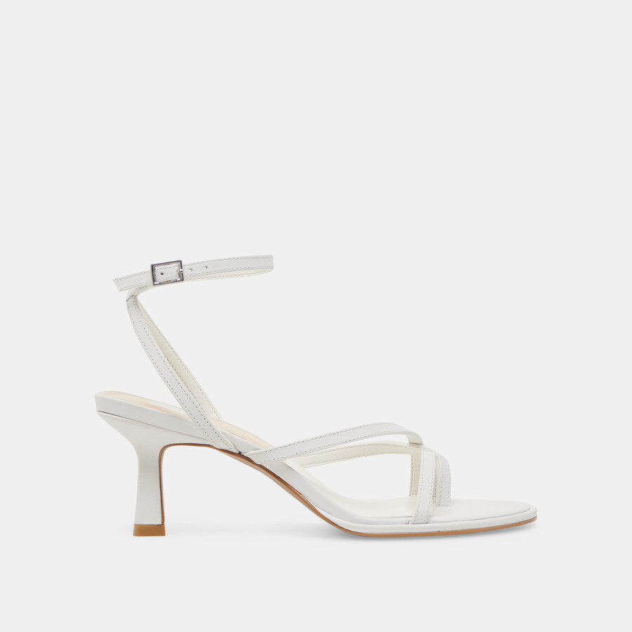 morah heels true white leather