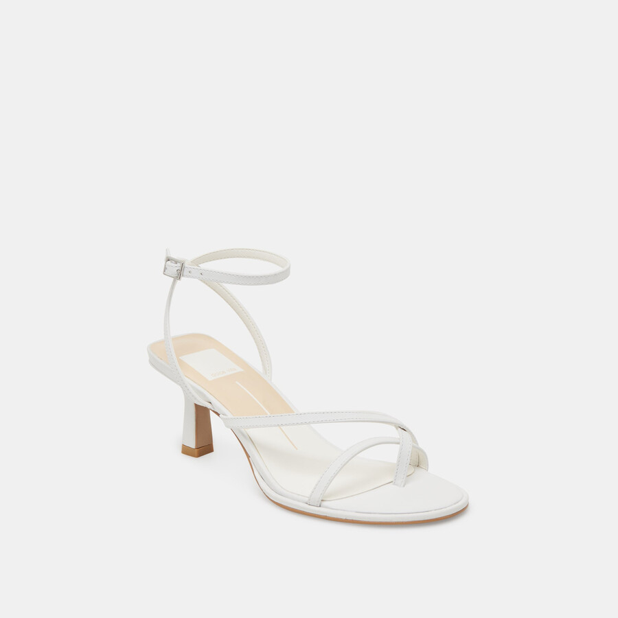morah heels true white leather