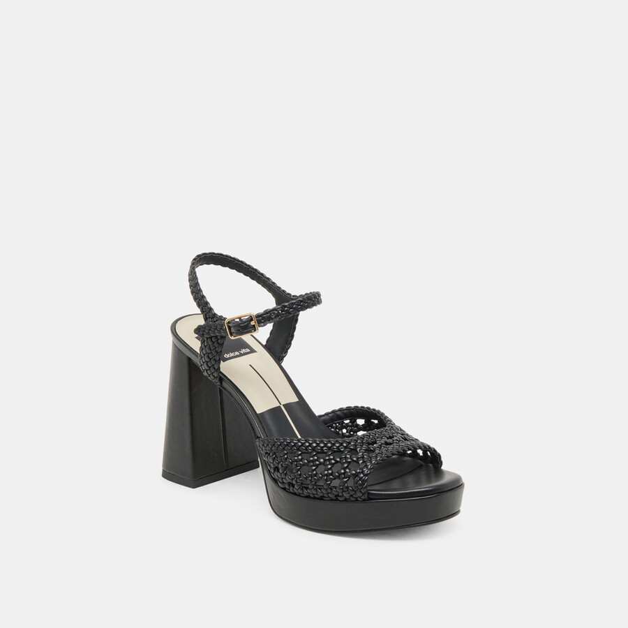 peyten heels black woven stella