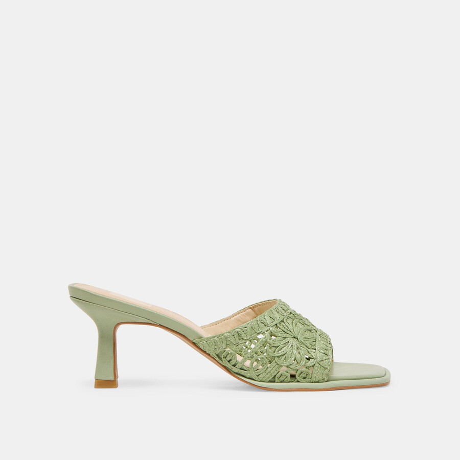maylah heels sage macrame