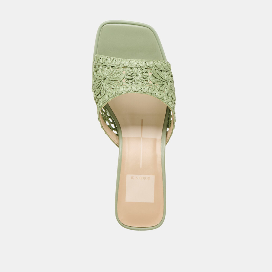 maylah heels sage macrame