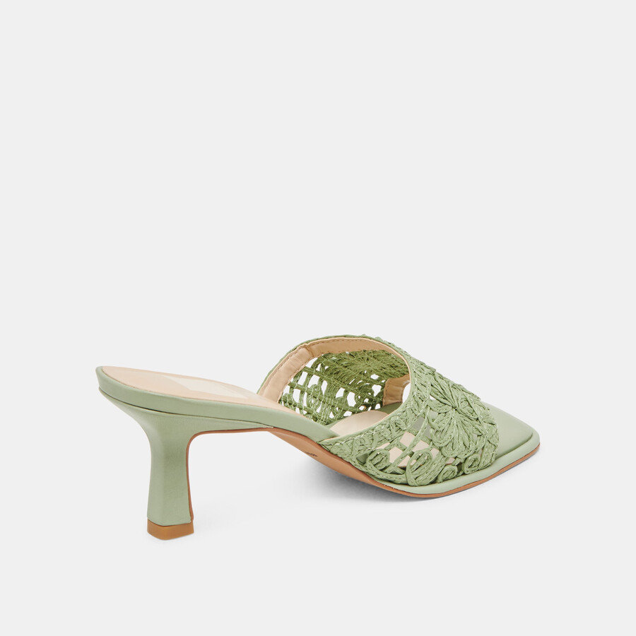 maylah heels sage macrame