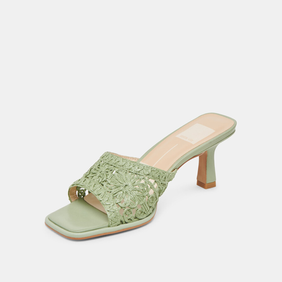 maylah heels sage macrame