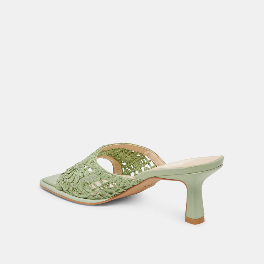 maylah heels sage macrame