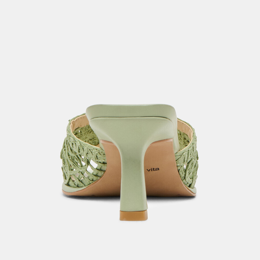 maylah heels sage macrame
