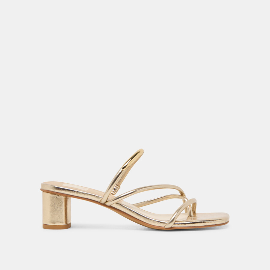 naira heels gold metallic stella