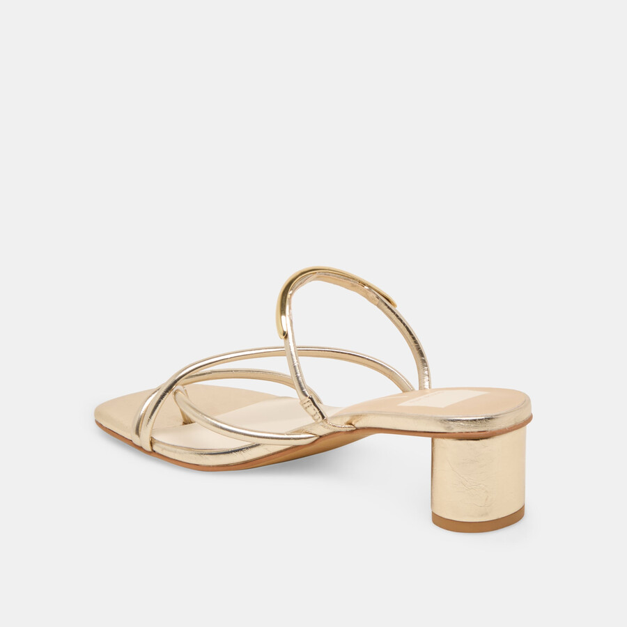naira heels gold metallic stella