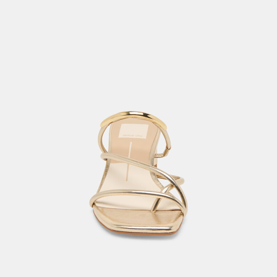 naira heels gold metallic stella