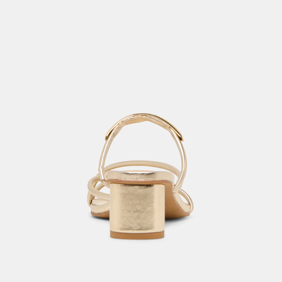 naira heels gold metallic stella
