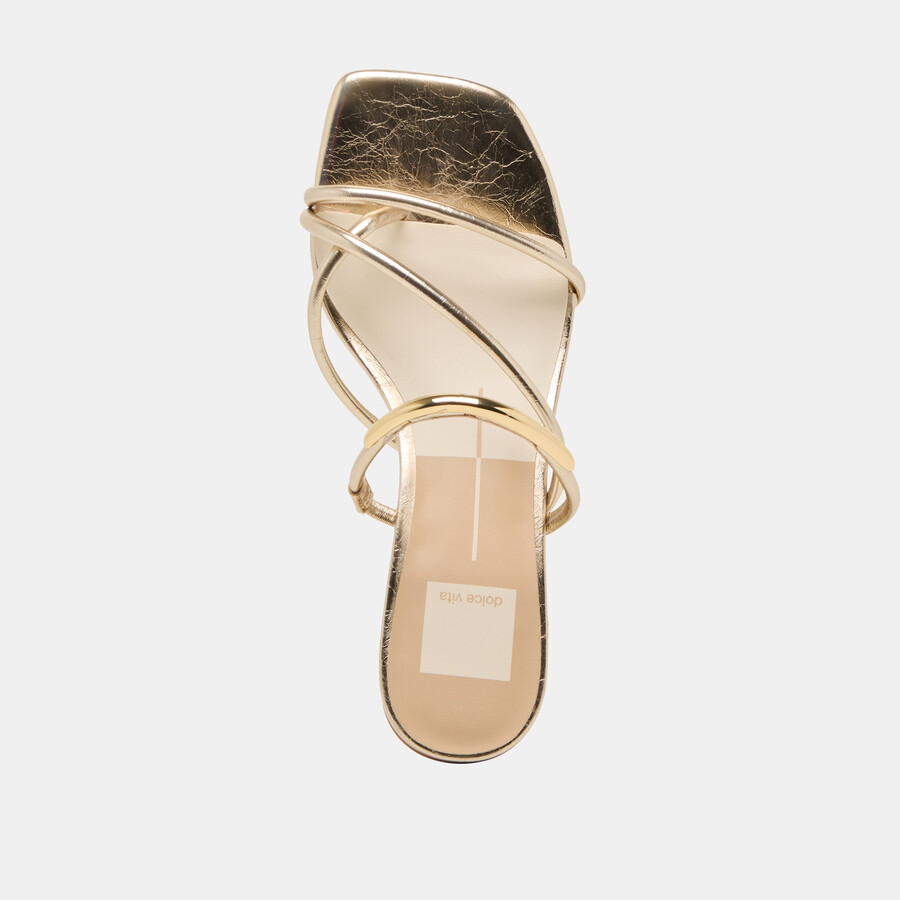 naira heels gold metallic stella