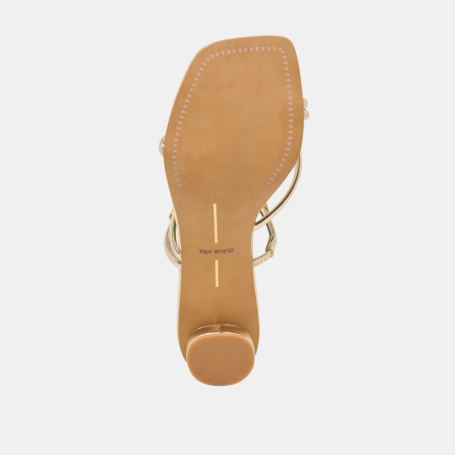 naira heels gold metallic stella