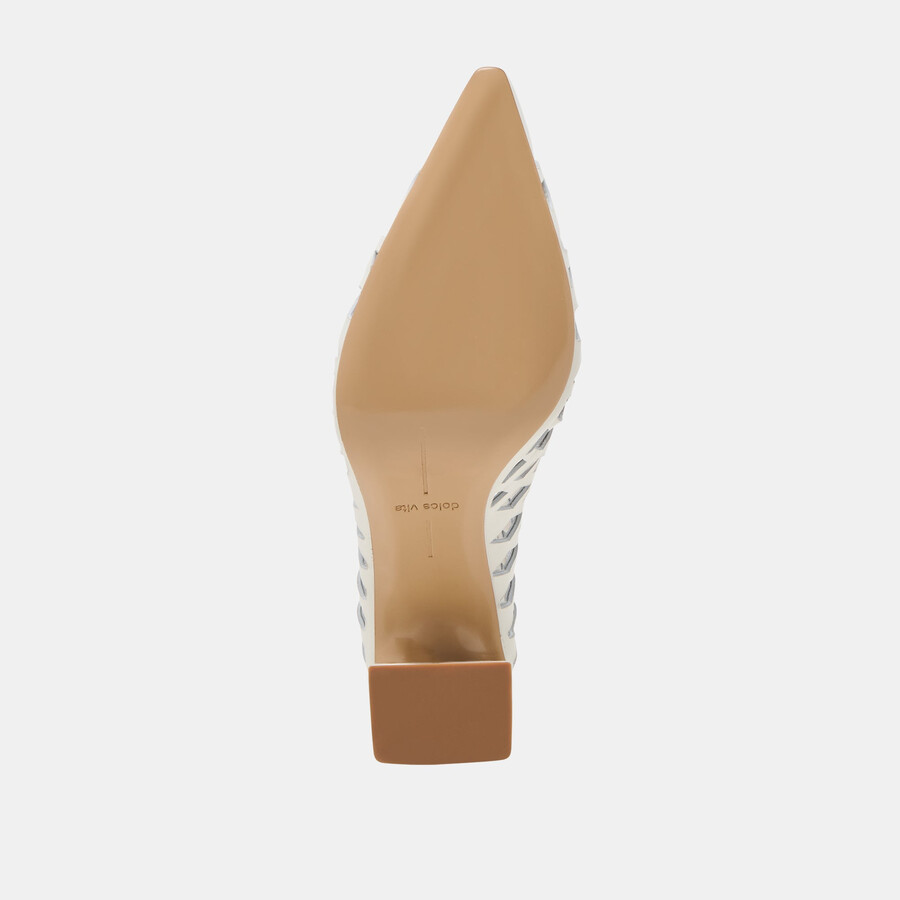 tanya heels bone woven leather