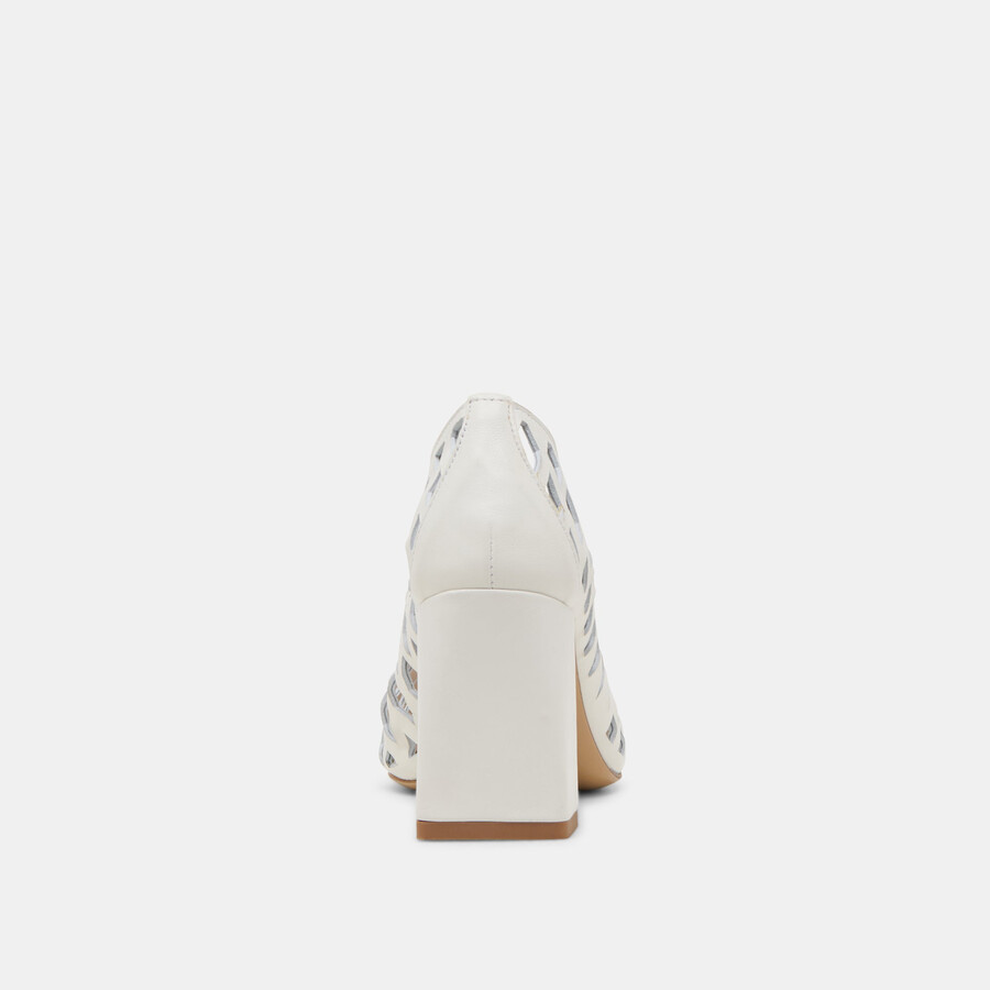 tanya heels bone woven leather