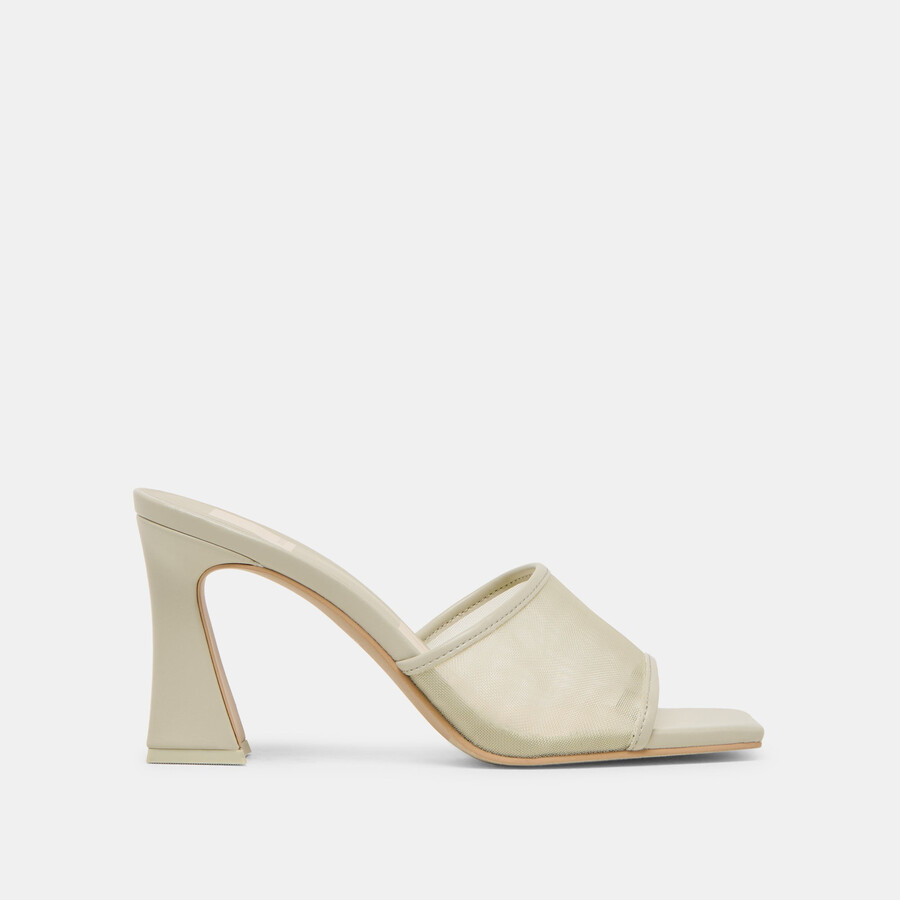 narda heels light sage mesh