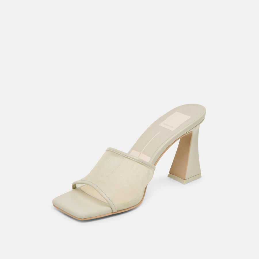 narda heels light sage mesh