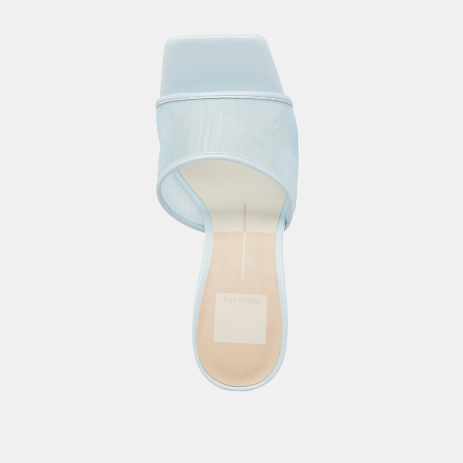 narda heels ice blue mesh