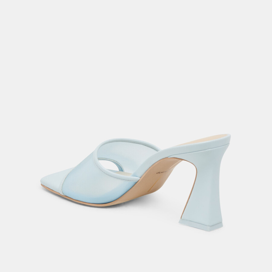narda heels ice blue mesh
