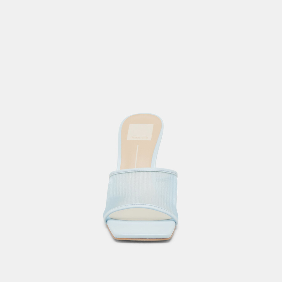 narda heels ice blue mesh