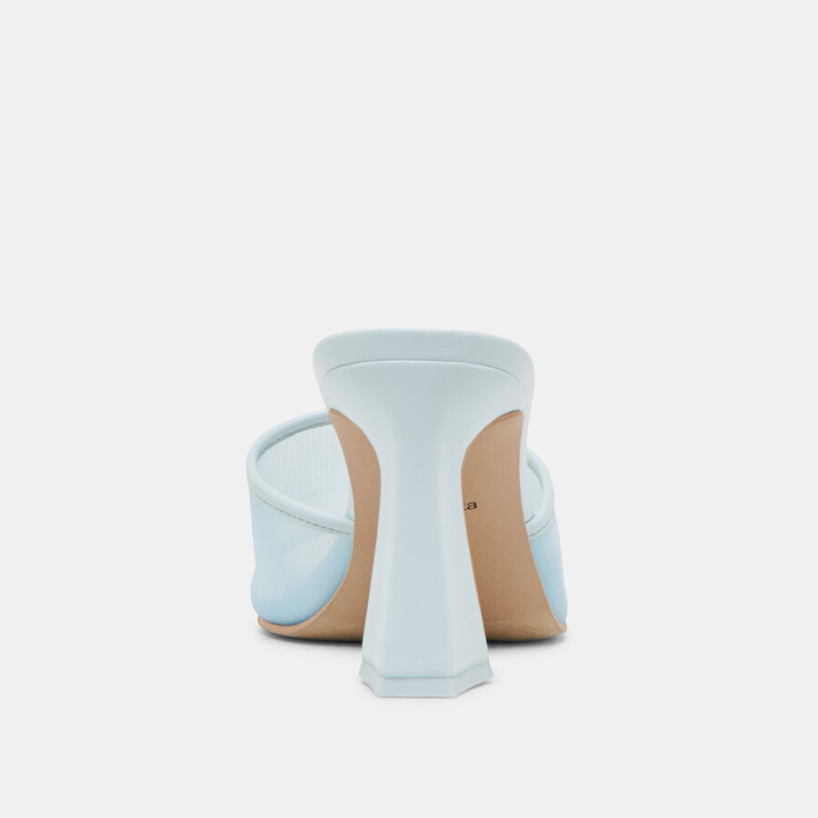 narda heels ice blue mesh