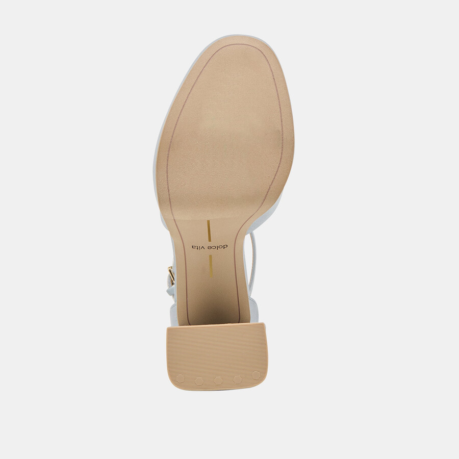 pandro heels light blue satin