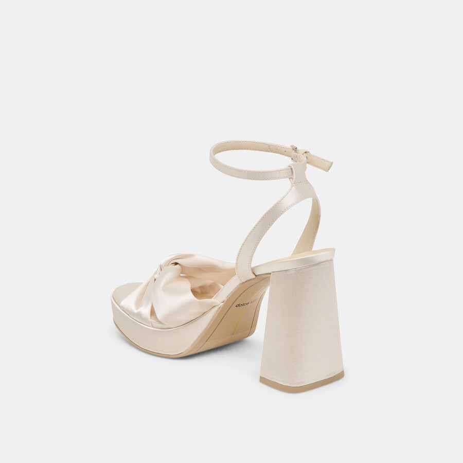 parlo heels ivory satin