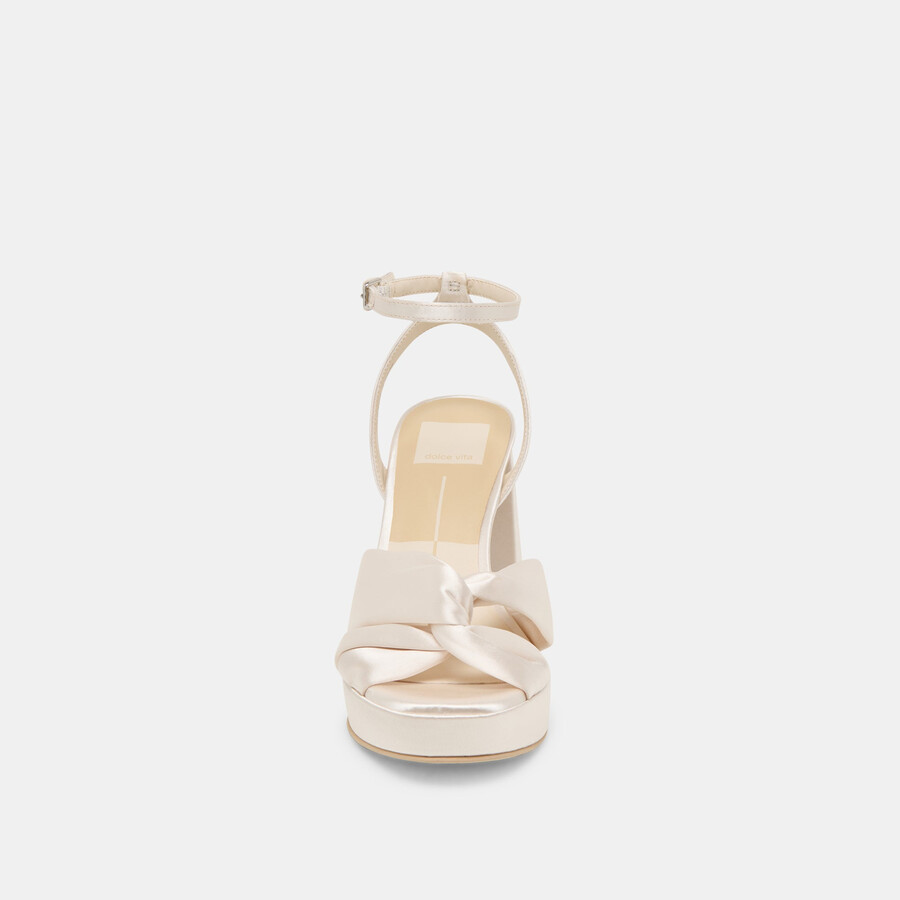 parlo heels ivory satin