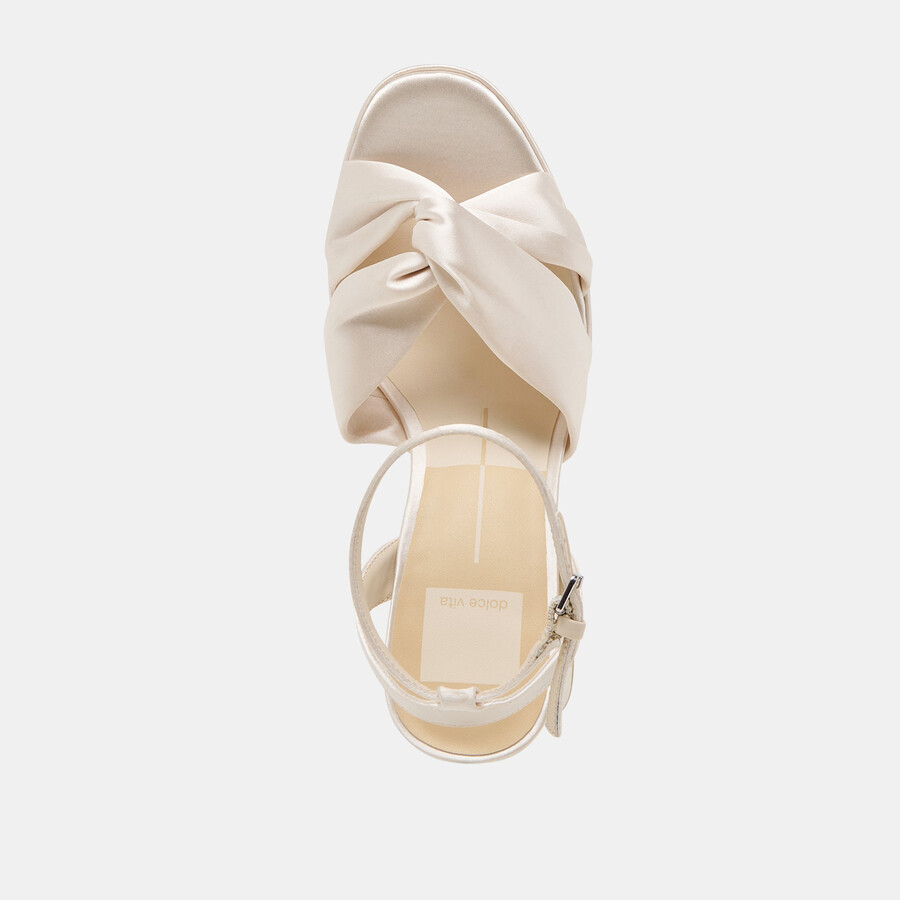 parlo heels ivory satin