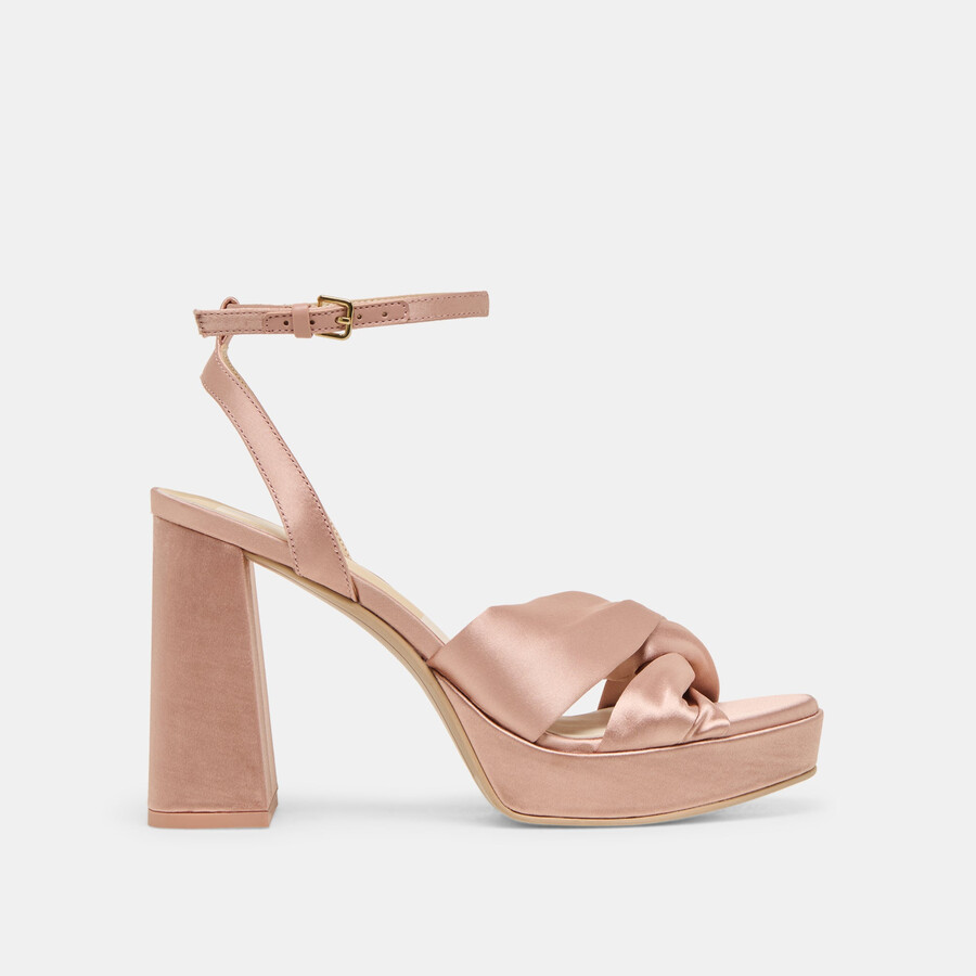 parlo heels blush satin