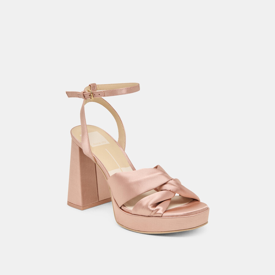 parlo heels blush satin