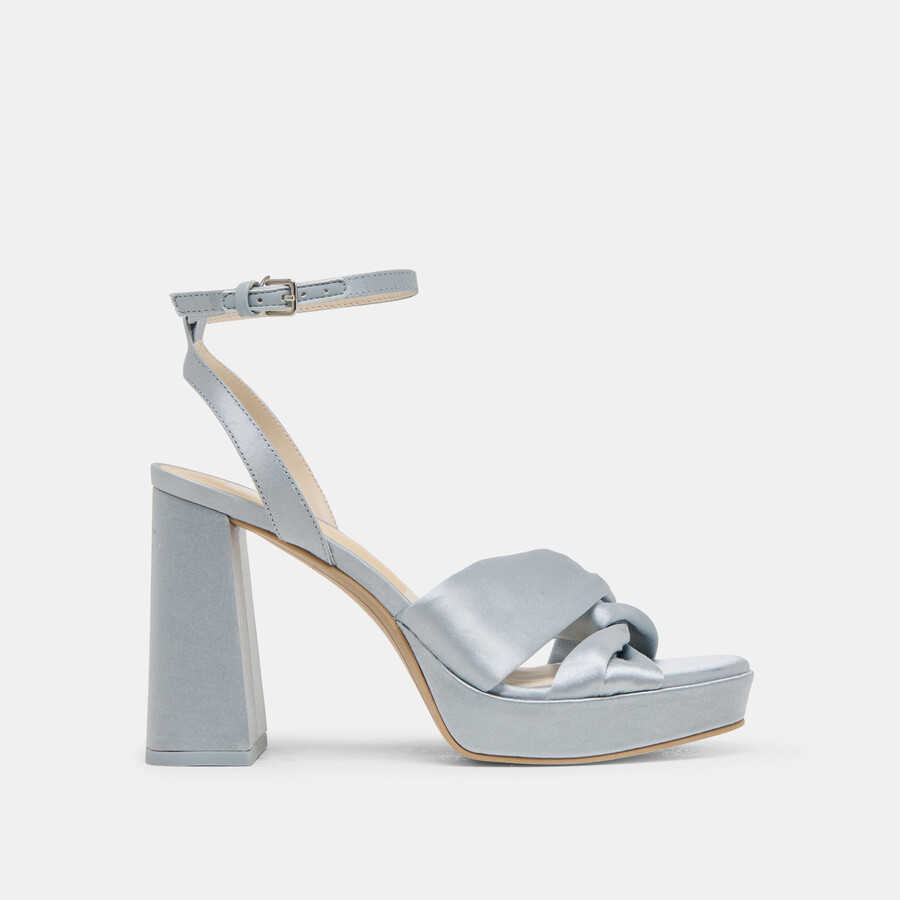 parlo heels light blue satin