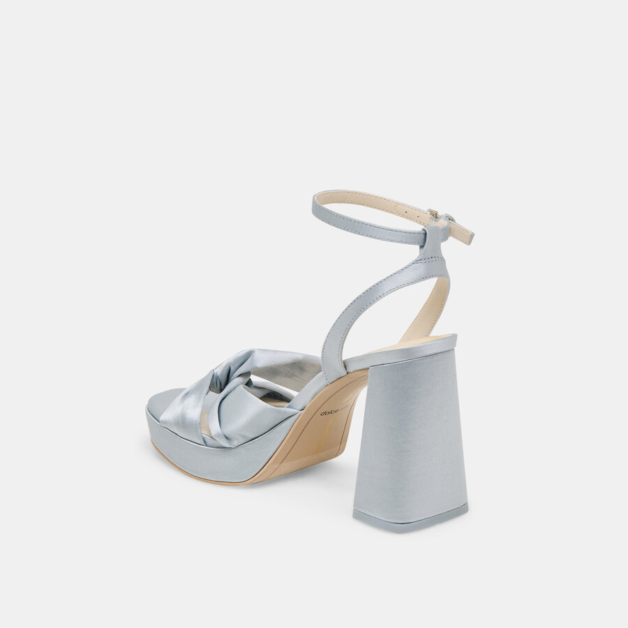 parlo heels light blue satin