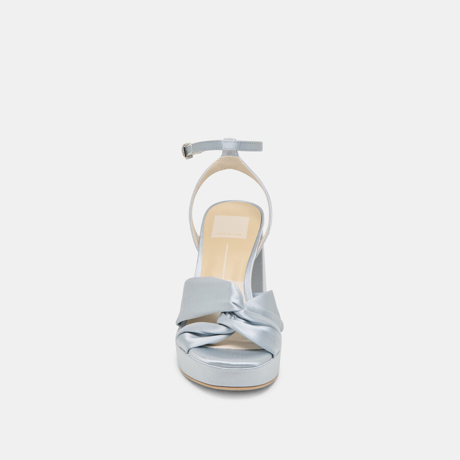 parlo heels light blue satin