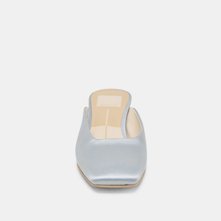 umara heels light blue satin