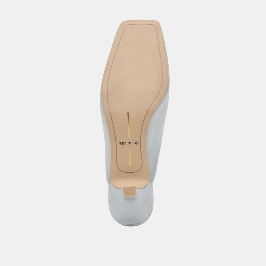 umara heels light blue satin