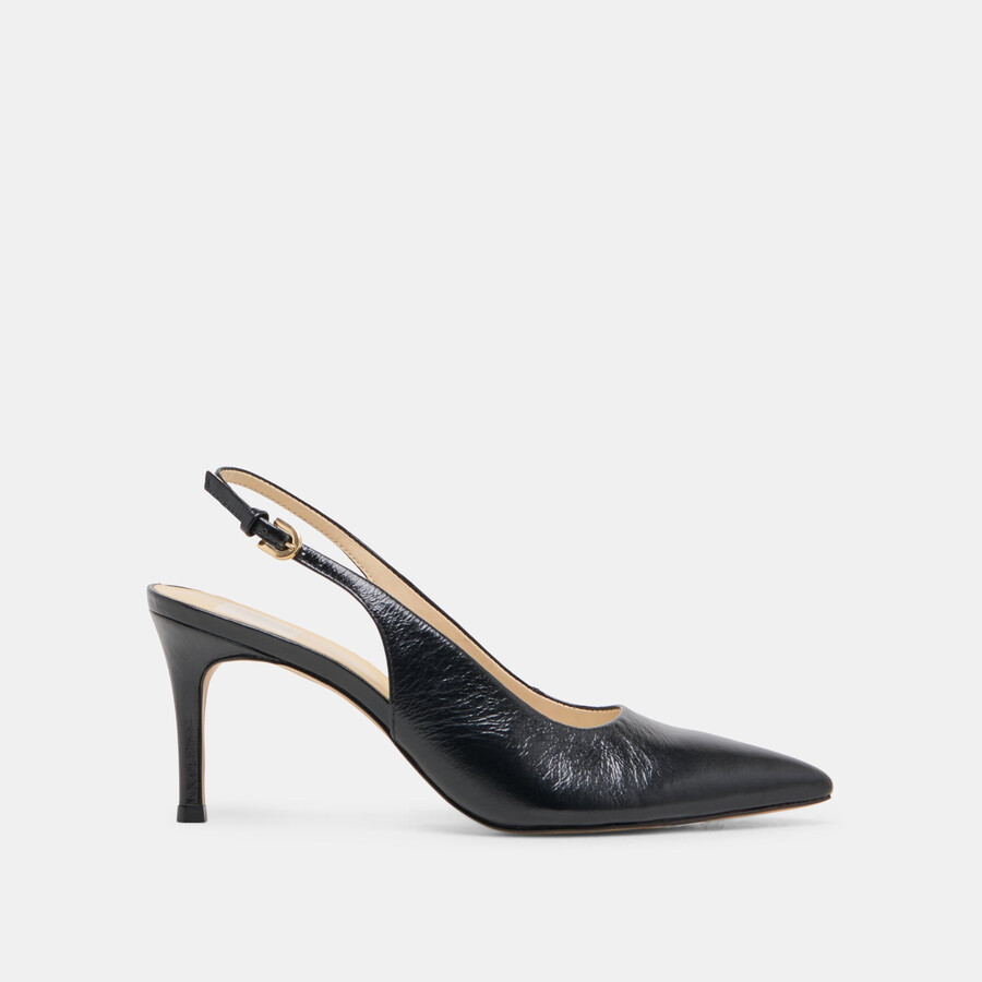 elasi heels black leather