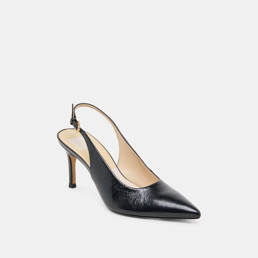 elasi heels black leather