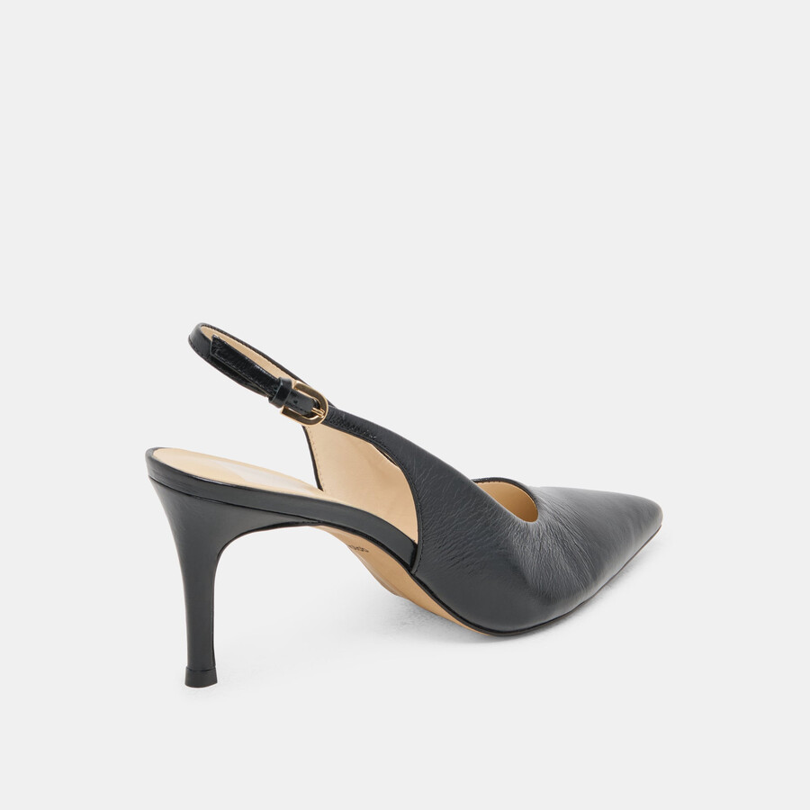 elasi heels black leather